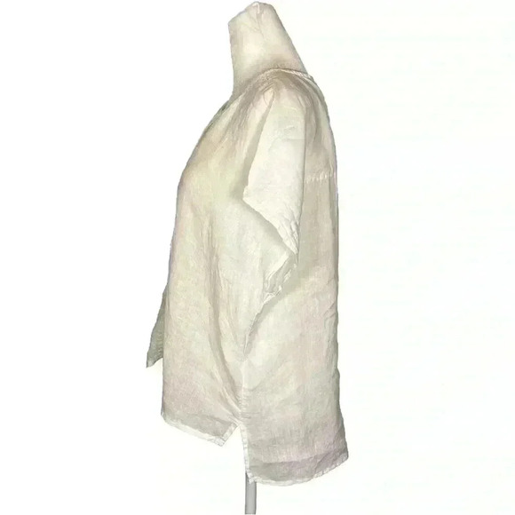 House of Harlow REVOLVE Linen Embroidered Top Medium White - Picture 2 of 12